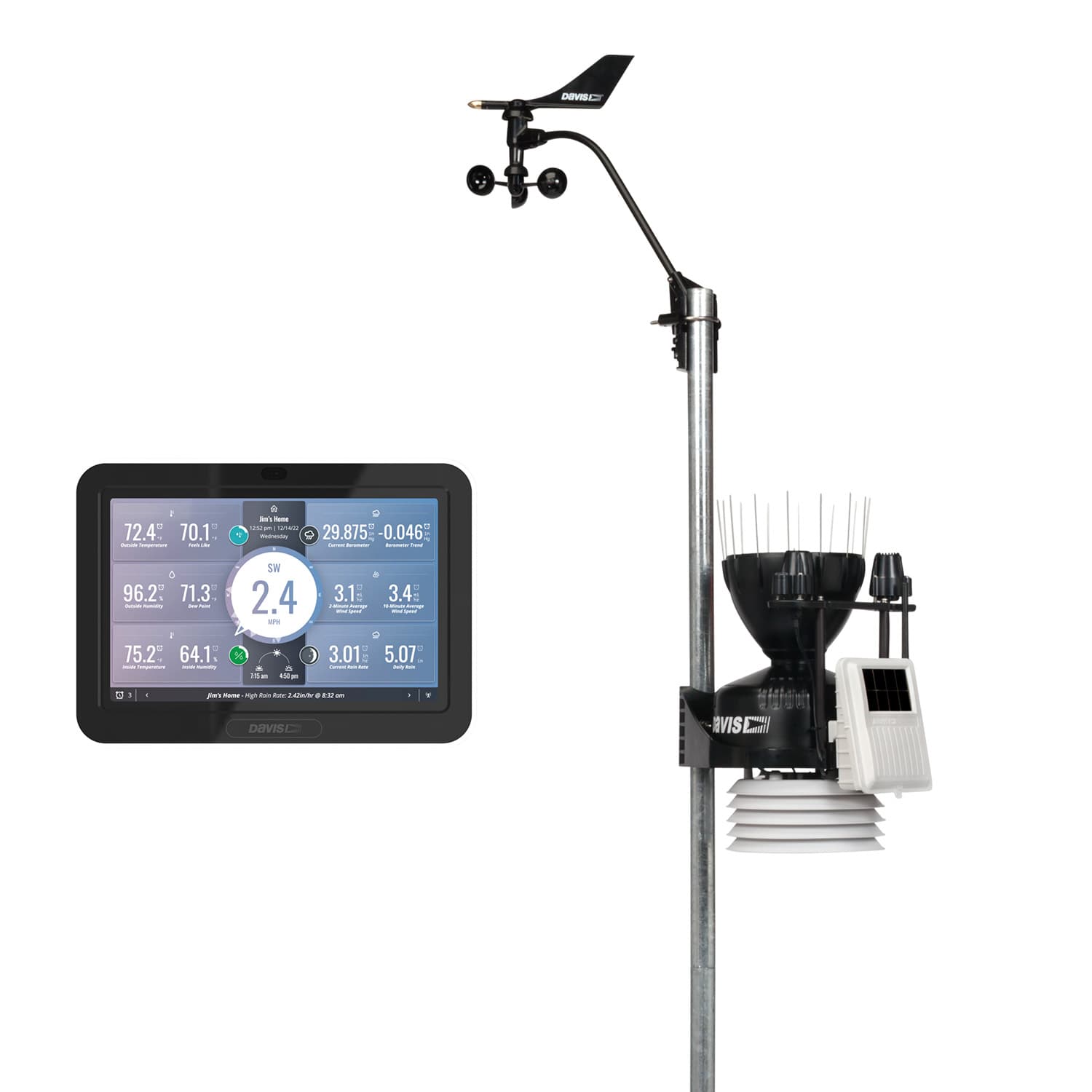 Wireless Vantage Pro2 Plus with WeatherLink Console - SKU 6262, 6262M