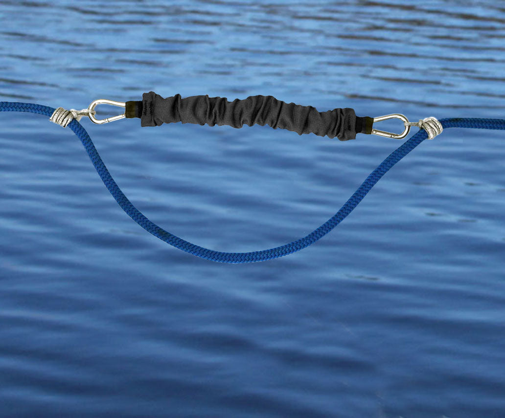 DockShockle™ Dock Line Snubber for Smaller Boats, Black, 12" (31 cm) - SKU 2415