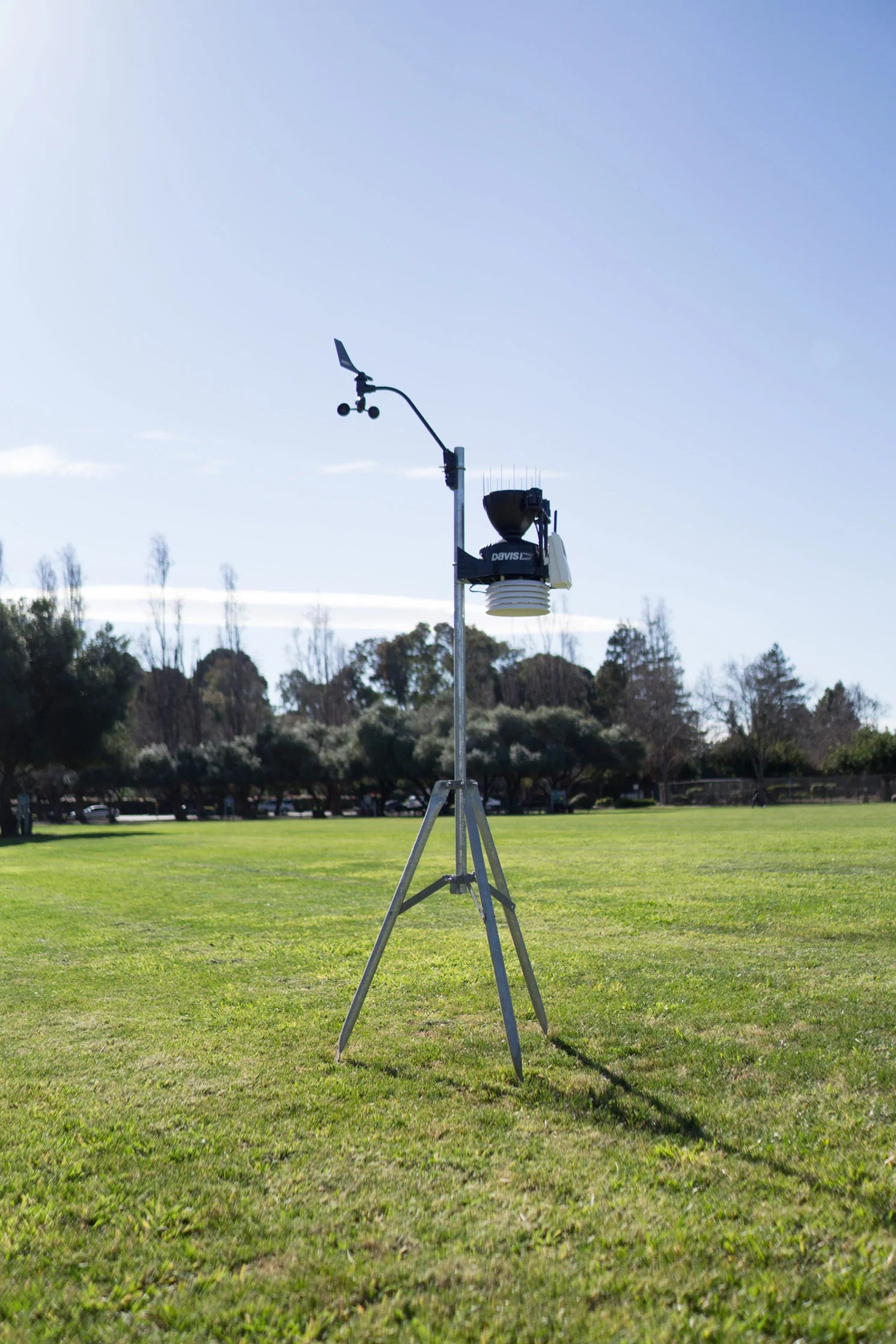 wireless professional weather station in park