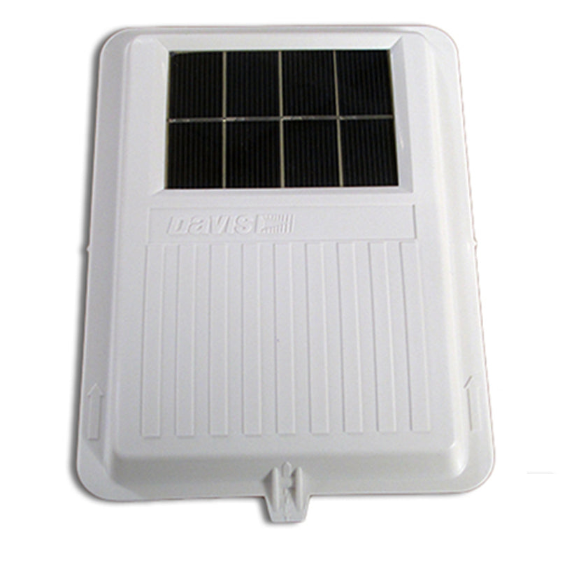 weather station door with solar panel